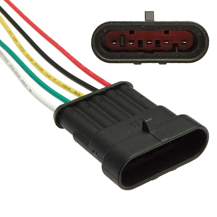 Разъём питания авто 12V DJ7051-1..5-11 (18AWG 200mm)