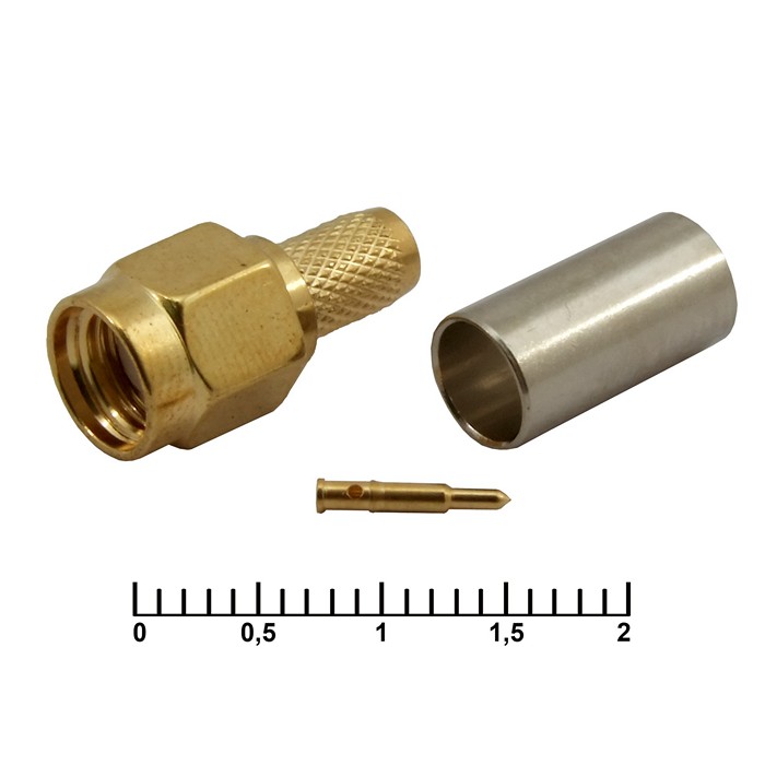 Разъем высокочастотный SMA-C58P gold