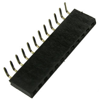 Разъём PBS-1x12R (PBS-12R) шаг 2.54 мм