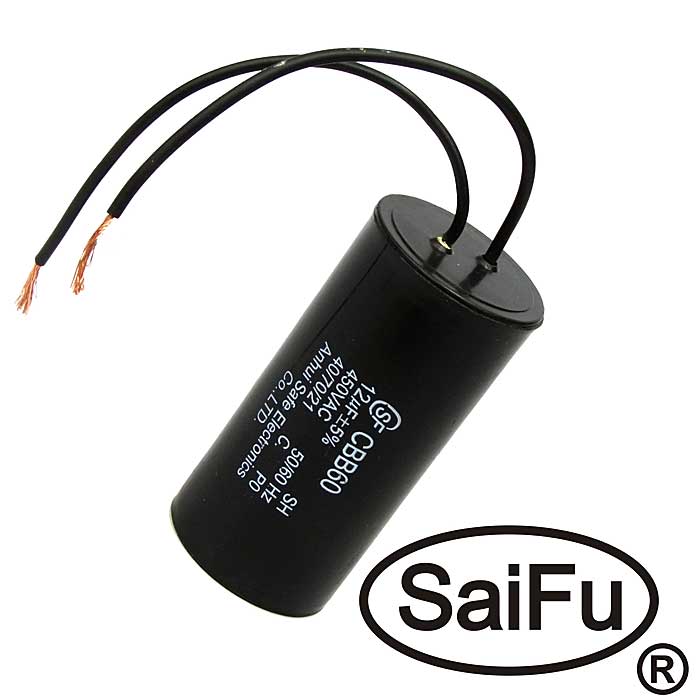 Пусковой конденсатор CBB60 12uF 450V WIRE (SAIFU)