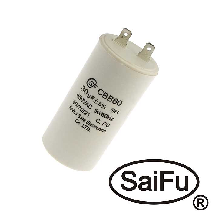Пусковой конденсатор CBB60 30uF 450V (SAIFU)