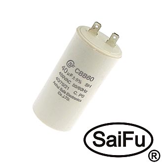 Пусковой конденсатор CBB60 40uF 450V (SAIFU)
