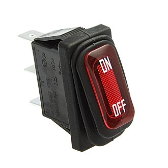 Клавишный переключатель SB068-12V IP65 on-off 10.5x28.5mm