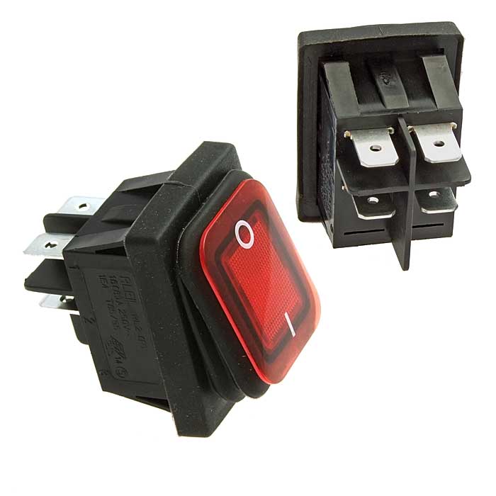 Клавишный переключатель SB091 IP65 on-off 22x30mm