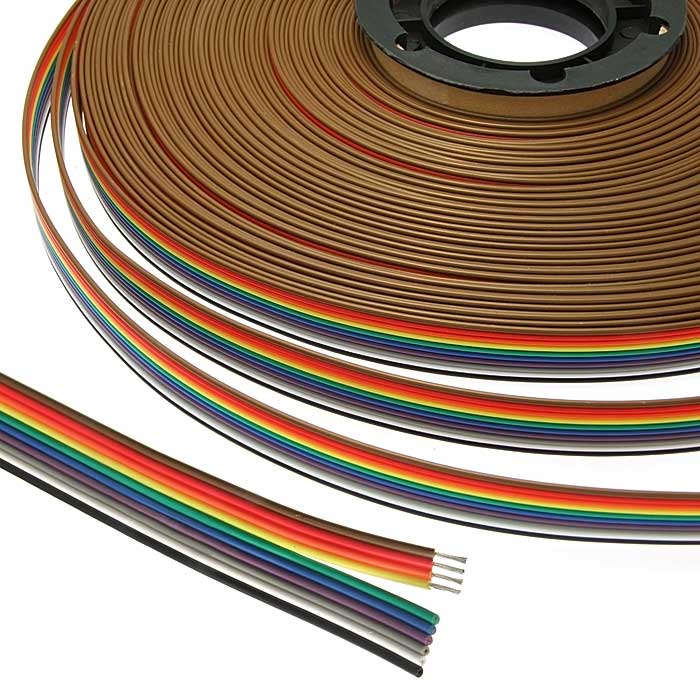 Шлейф RC-10 Color 24AWG Cu pitch 1.5 mm (30,5 м)