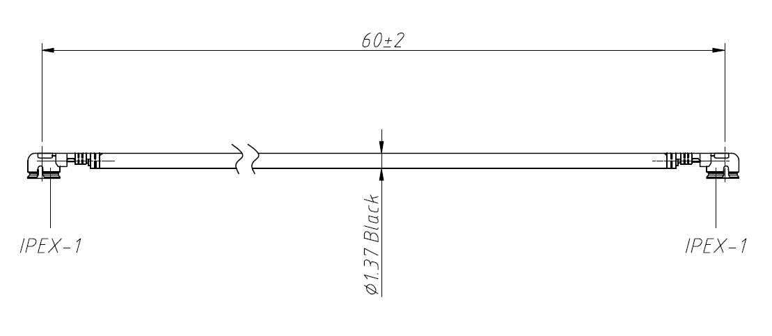 Разъем L-KLS17-RFCA16-50om-OD1.37-60MM-B
