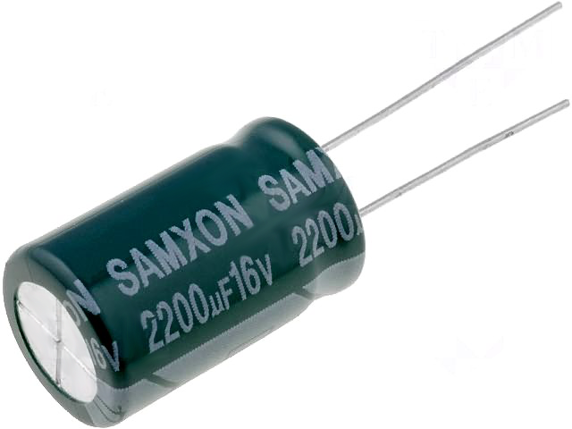 Конденсатор электролитический низкий импеданс 2200uF 16V 20% / GF2200/16
