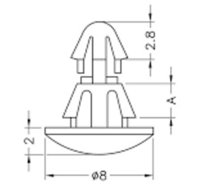 Крепление RCA-2.5U black