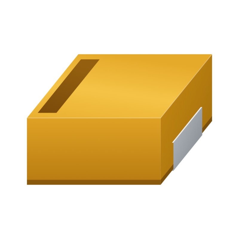 Конденсатор танталовый SMD B 100uf 6.3V 10% / CA45-B6R3K107T