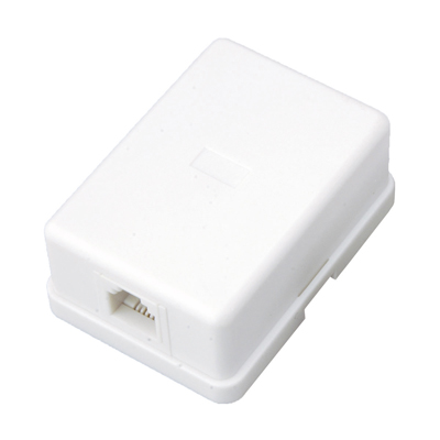 Розетка телефонная внешняя, 1 порт UTP RJ-14 (6P4C), CAT 3