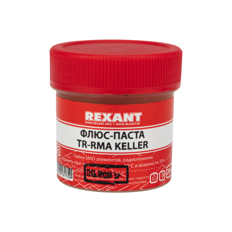 Флюс для пайки, паста TR-RMA KELLER, 20мл, банка