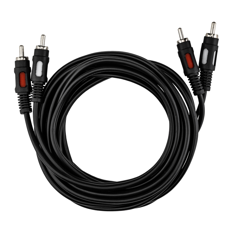 Шнур 2 RCA - 2 RCA, 1,5м, черный REXANT