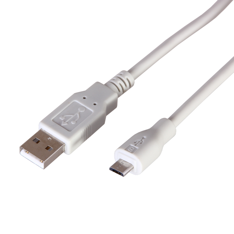 Кабель USB-A – micro USB, 1А, 3м, серый