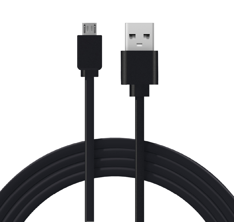 Кабель USB-A – micro USB, 2,4А, 1м, ПВХ, черный REXANT