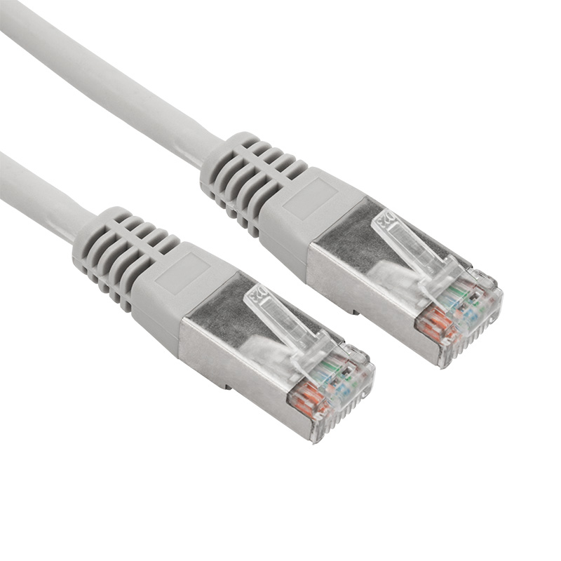 Шнур коммутационный, патч-корд F/UTP RJ45-RJ45, CAT 5e, LSZH серый, 3м