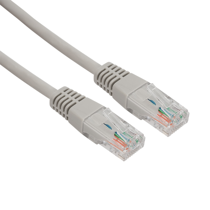 Шнур коммутационный патч-корд U/UTP RJ45-RJ45, CAT 5e, LSZH серый, 3м